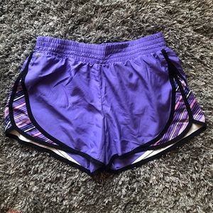 Purple athletic shorts